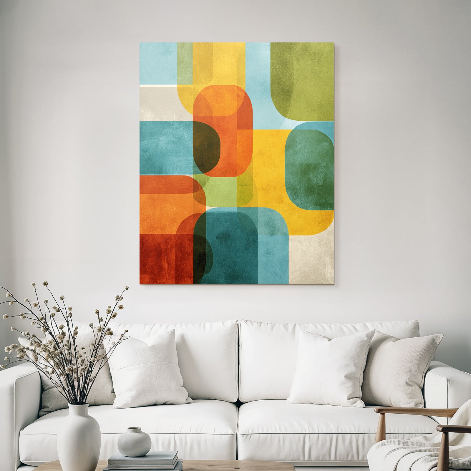 Abstrakte Geometrische Design Verschiedene Formen Farben Aesthetik Kunst