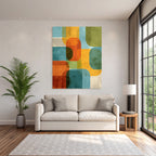 Abstrakte Geometrische Design Verschiedene Formen Farben Aesthetik Kunst