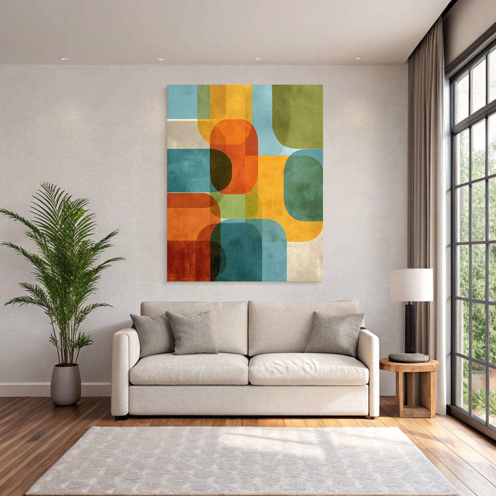 Abstrakte Geometrische Design Verschiedene Formen Farben Aesthetik Kunst