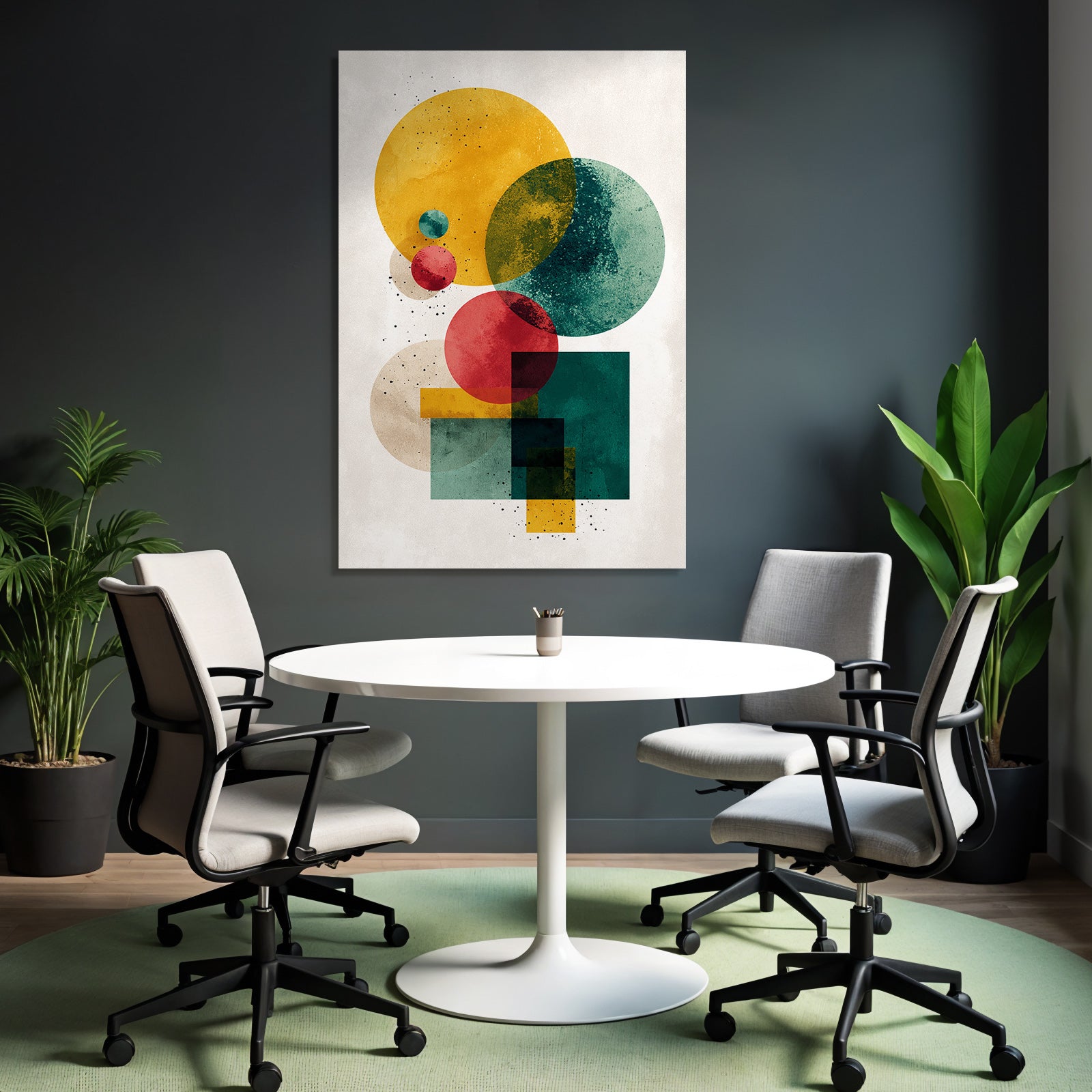 Abstrakte Geometrische Formen In Bunten Farben