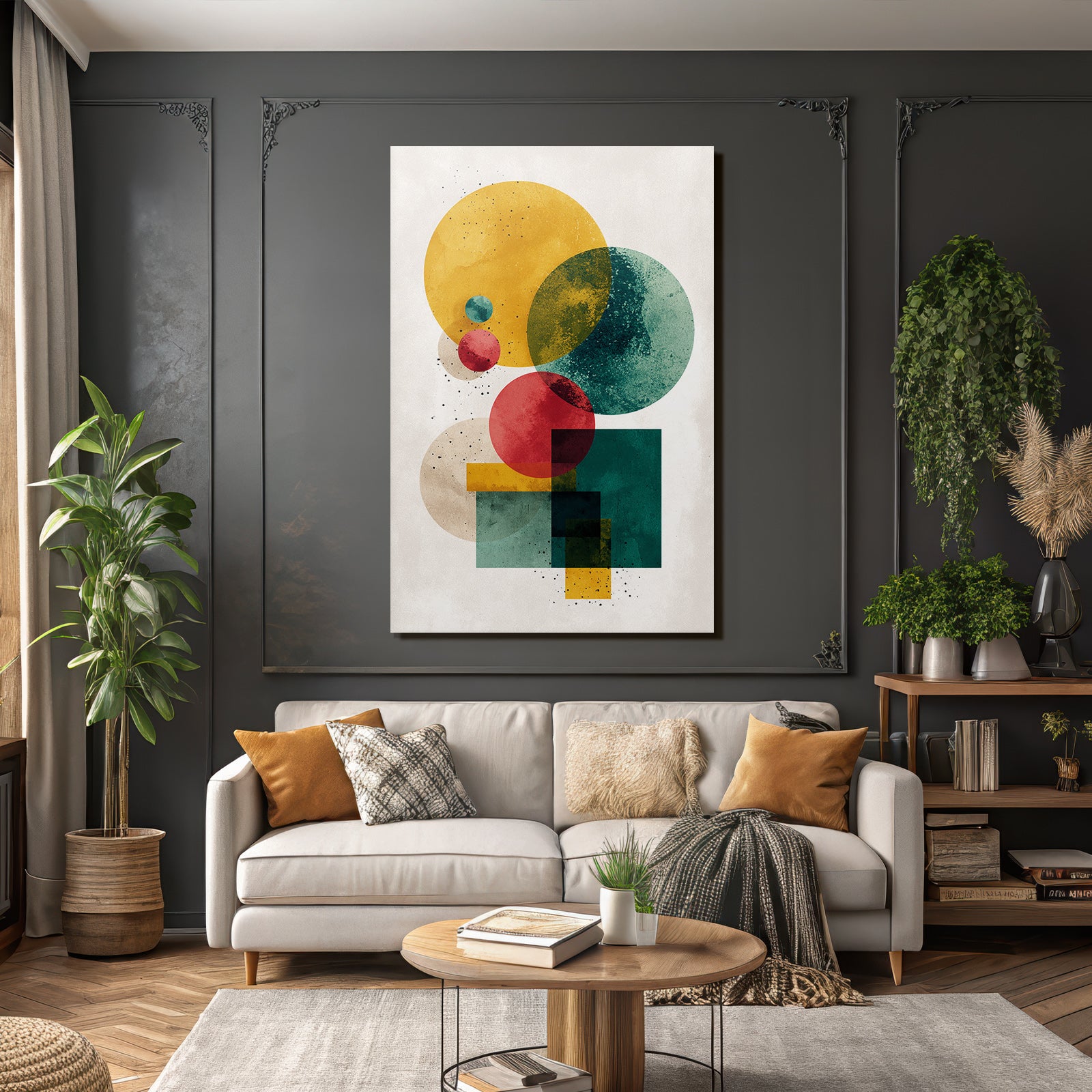 Abstrakte Geometrische Formen In Bunten Farben