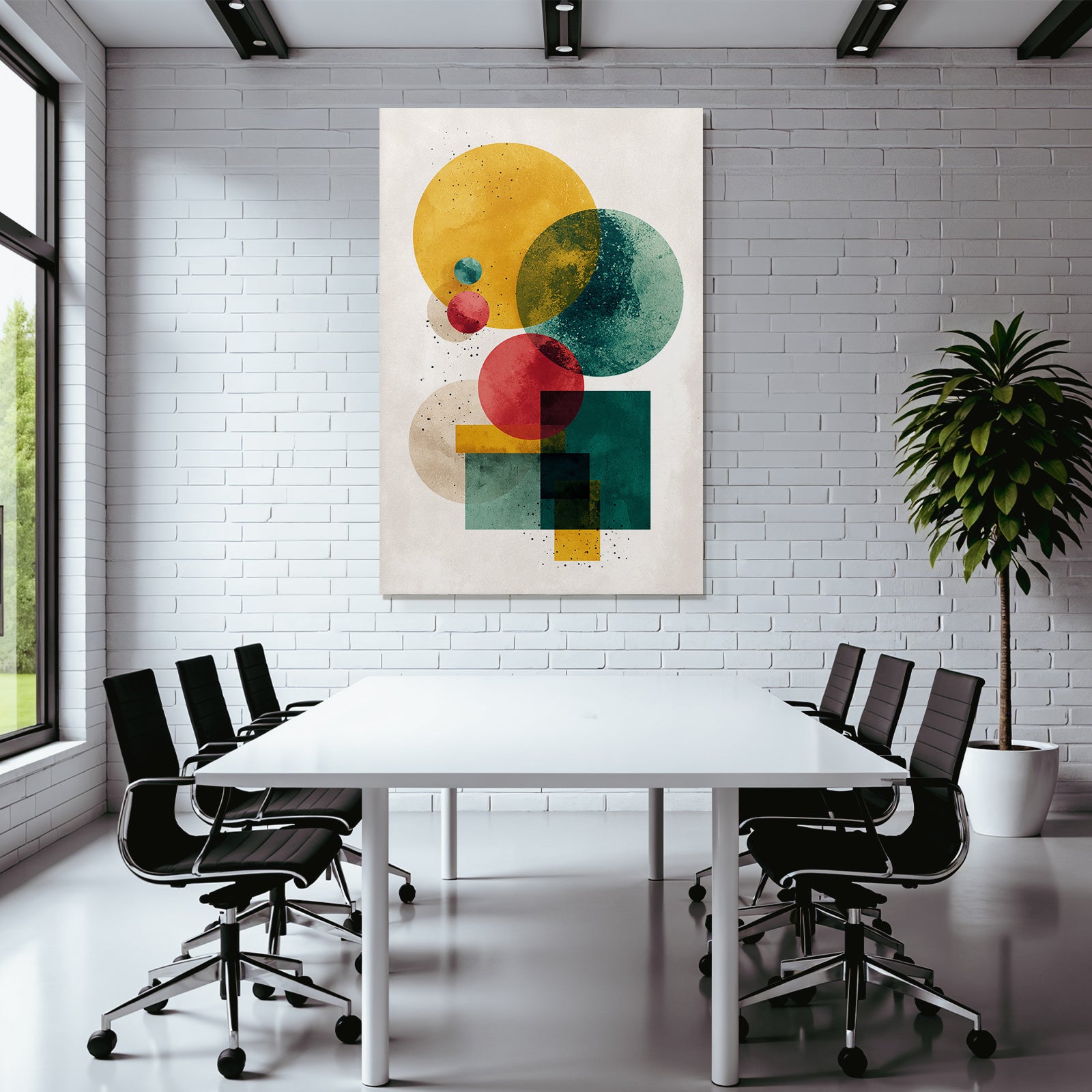 Abstrakte Geometrische Formen In Bunten Farben