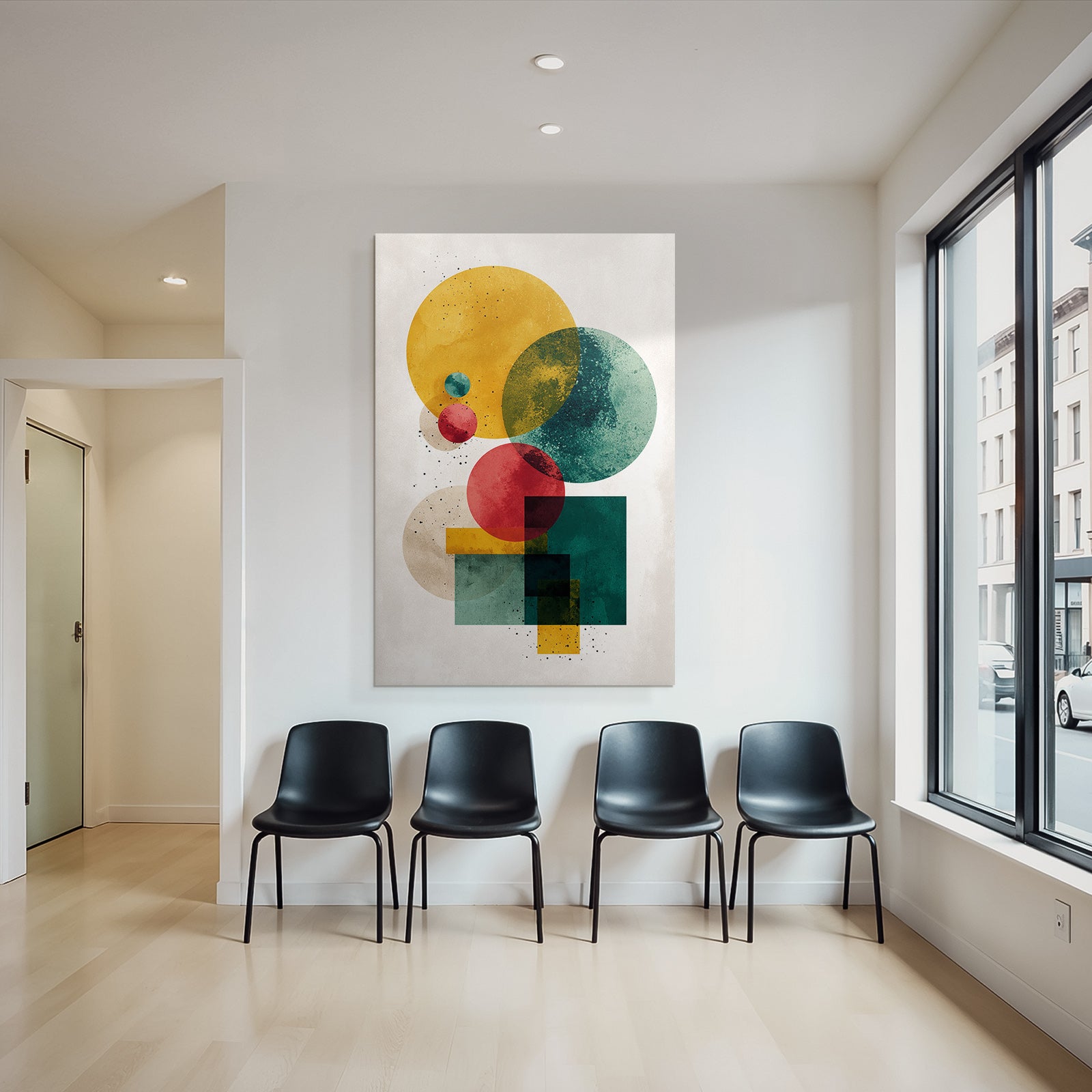 Abstrakte Geometrische Formen In Bunten Farben