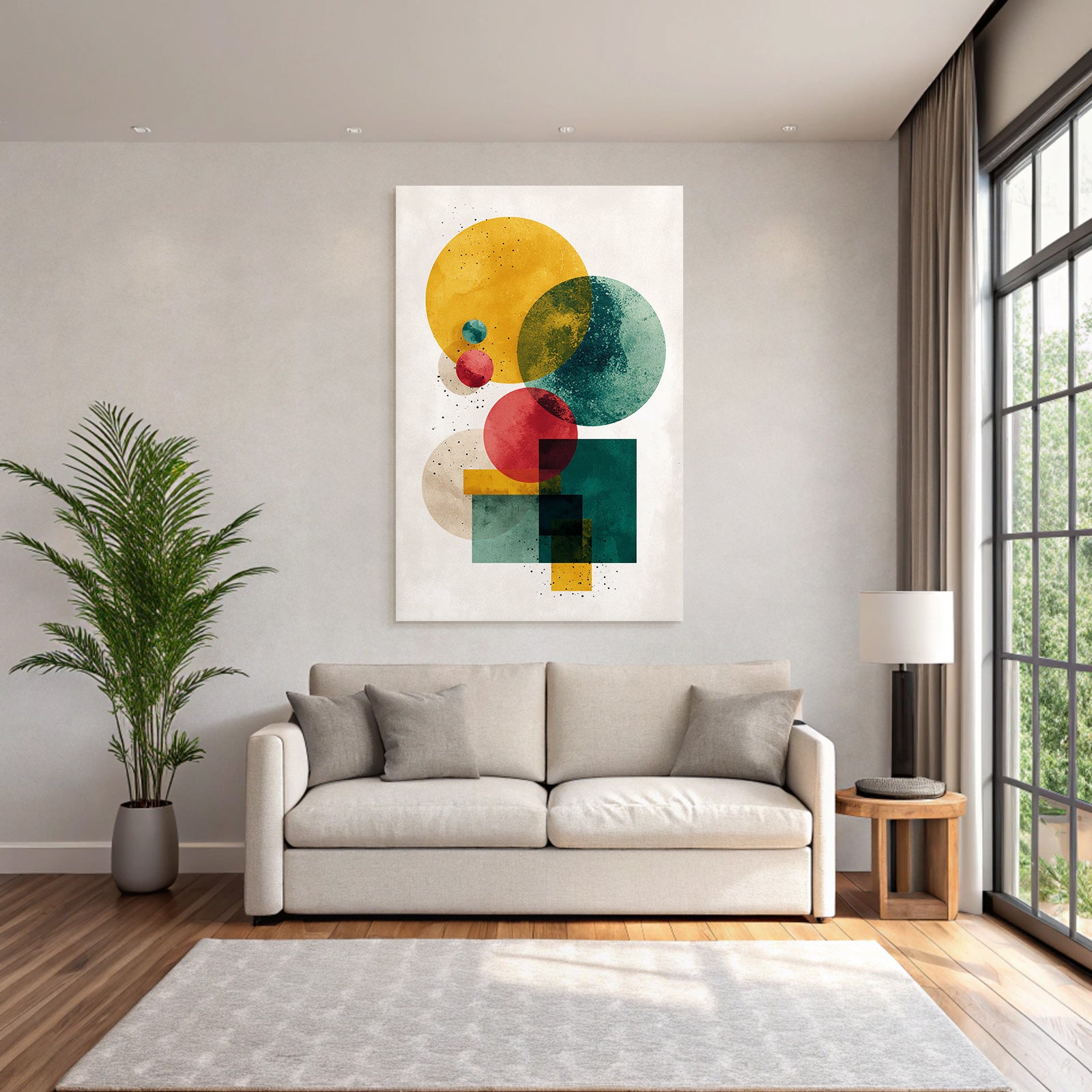 Abstrakte Geometrische Formen In Bunten Farben