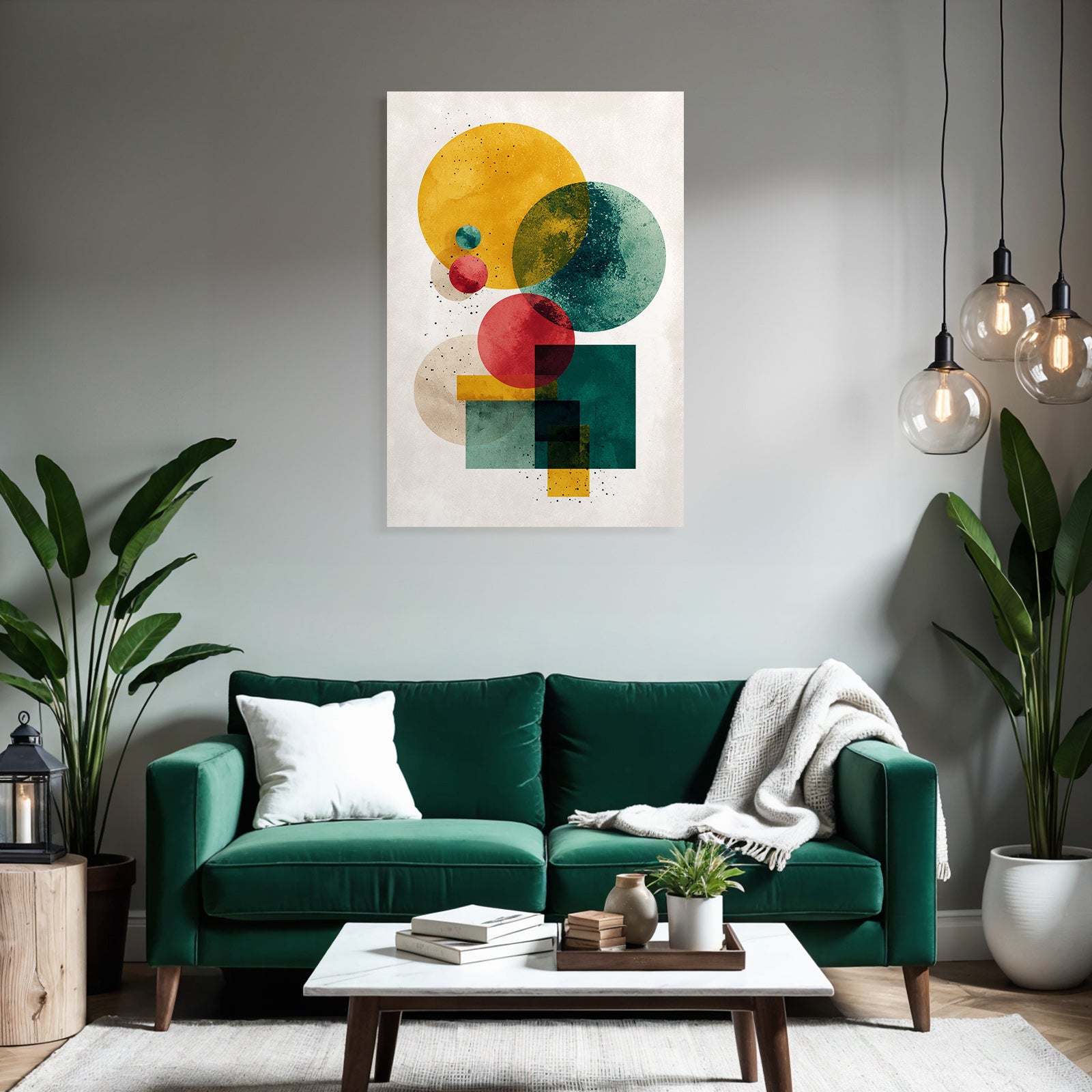Abstrakte Geometrische Formen In Bunten Farben