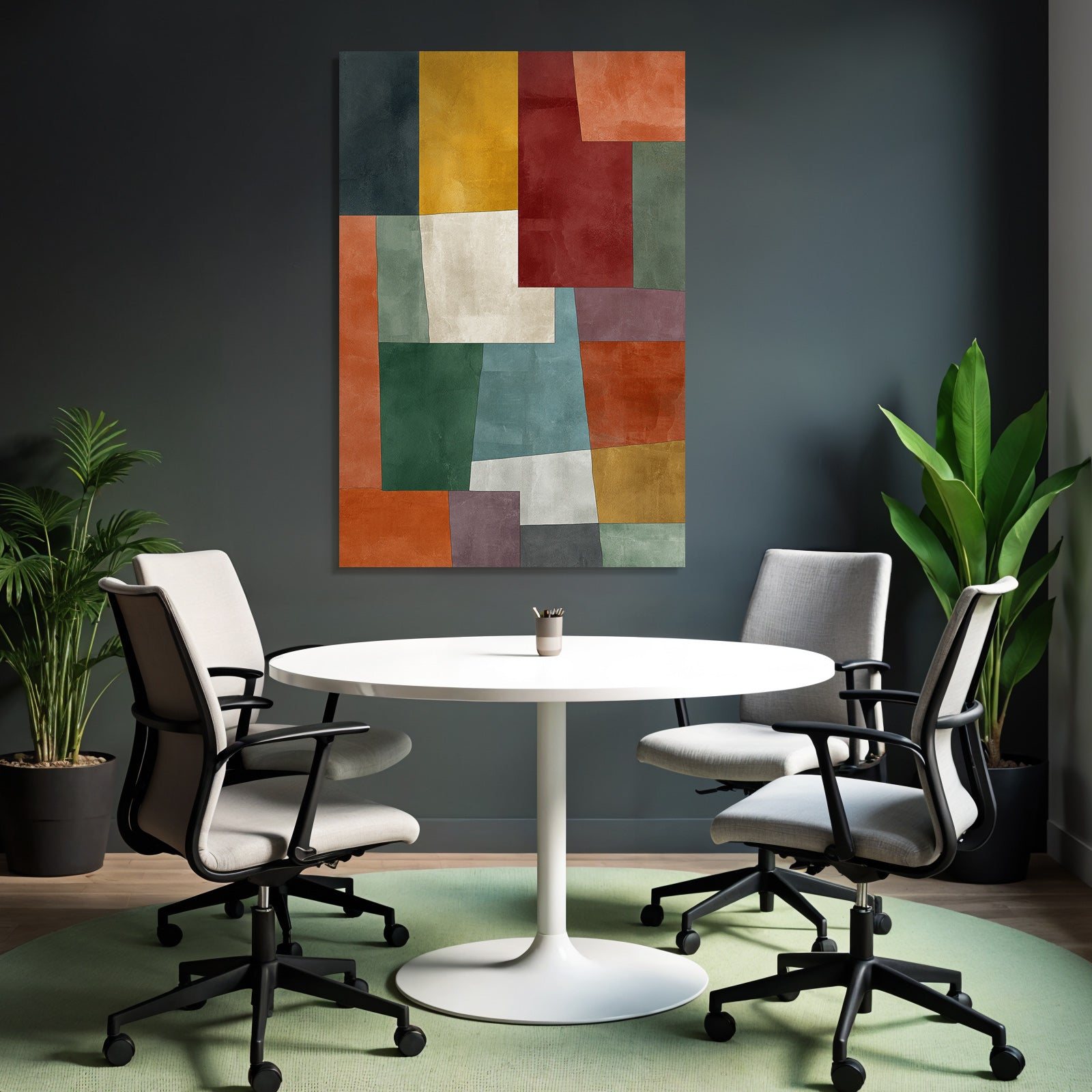 Abstrakte Geometrische Formen Patchwork Design