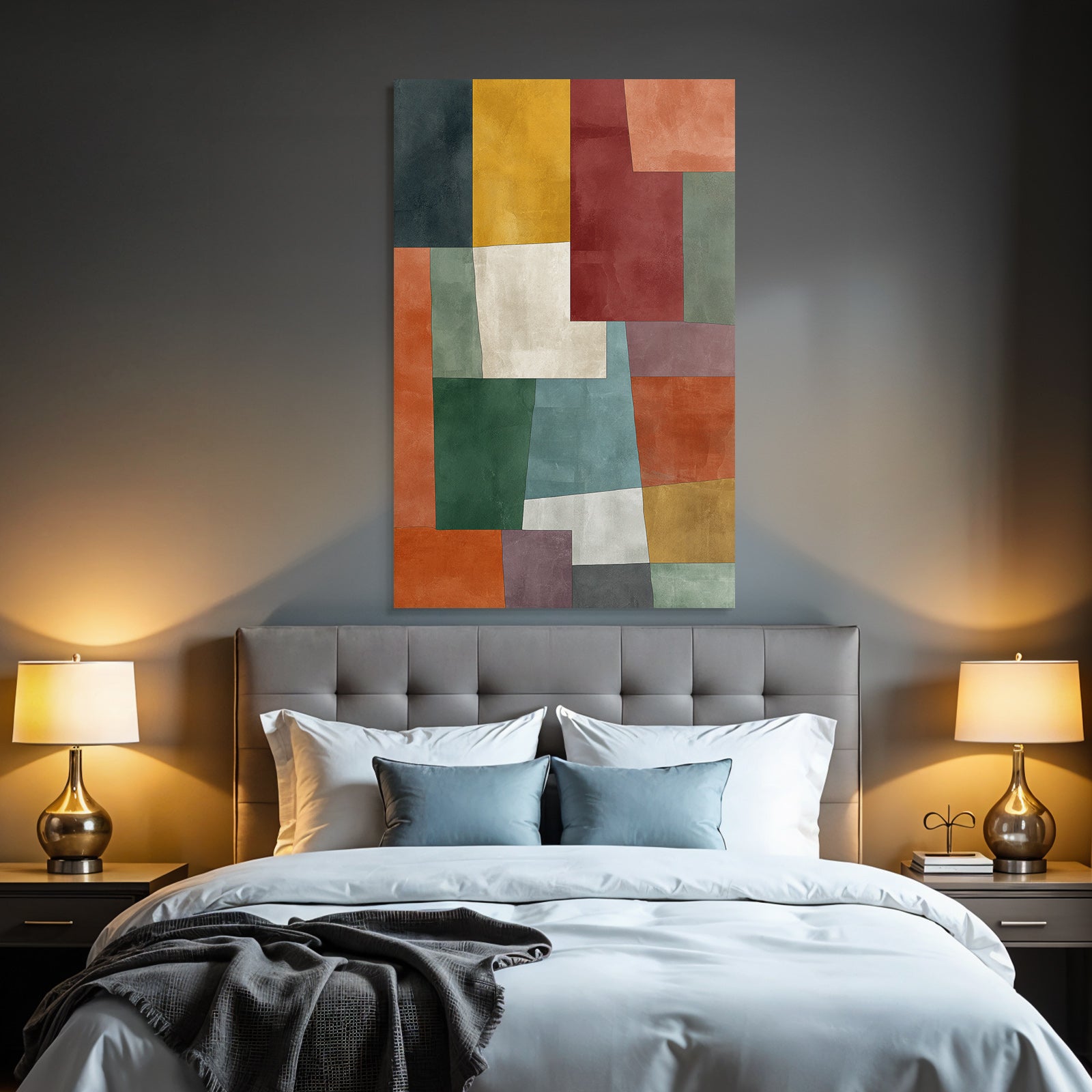 Abstrakte Geometrische Formen Patchwork Design