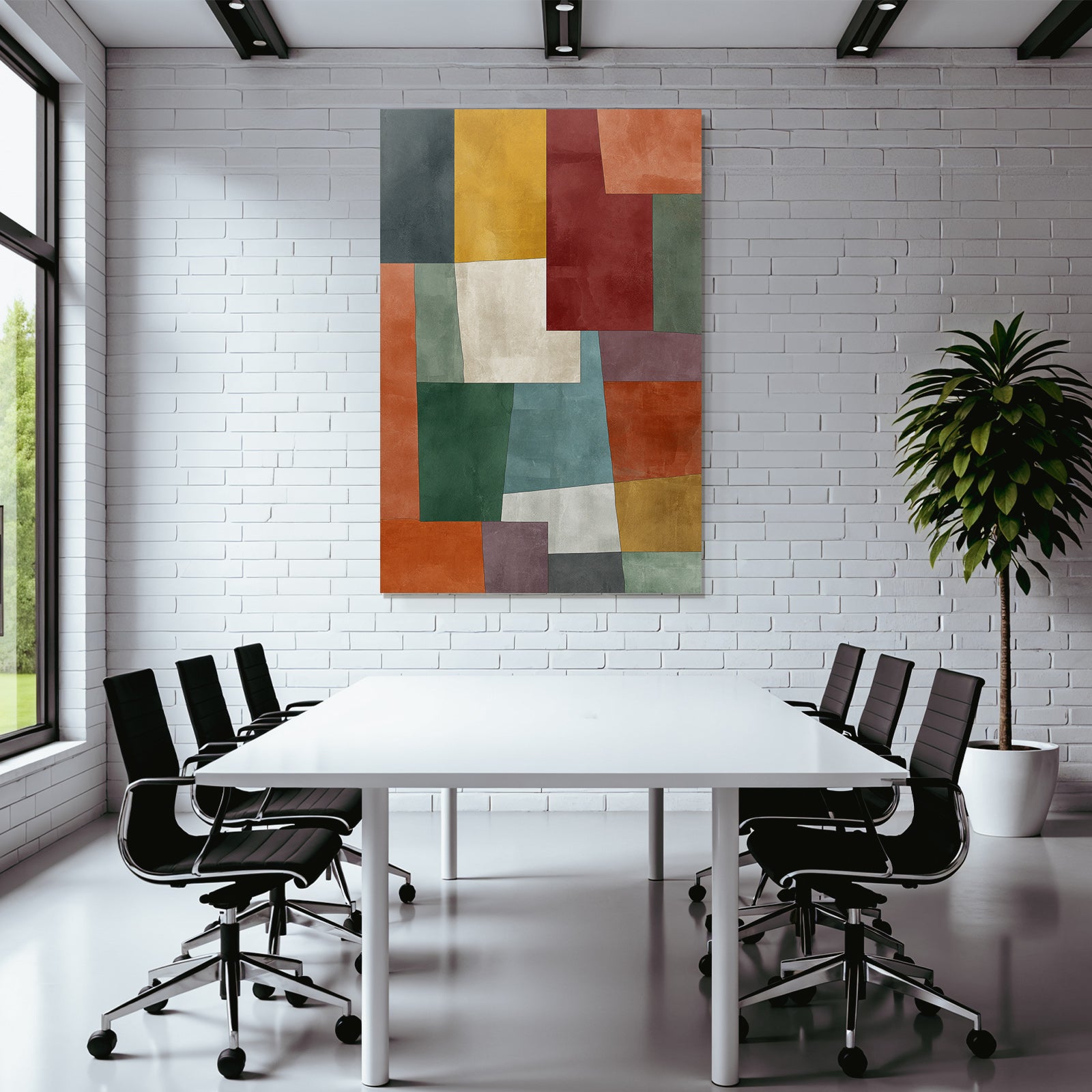 Abstrakte Geometrische Formen Patchwork Design