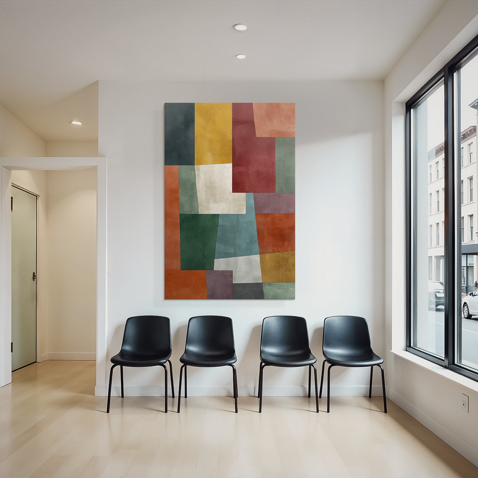 Abstrakte Geometrische Formen Patchwork Design