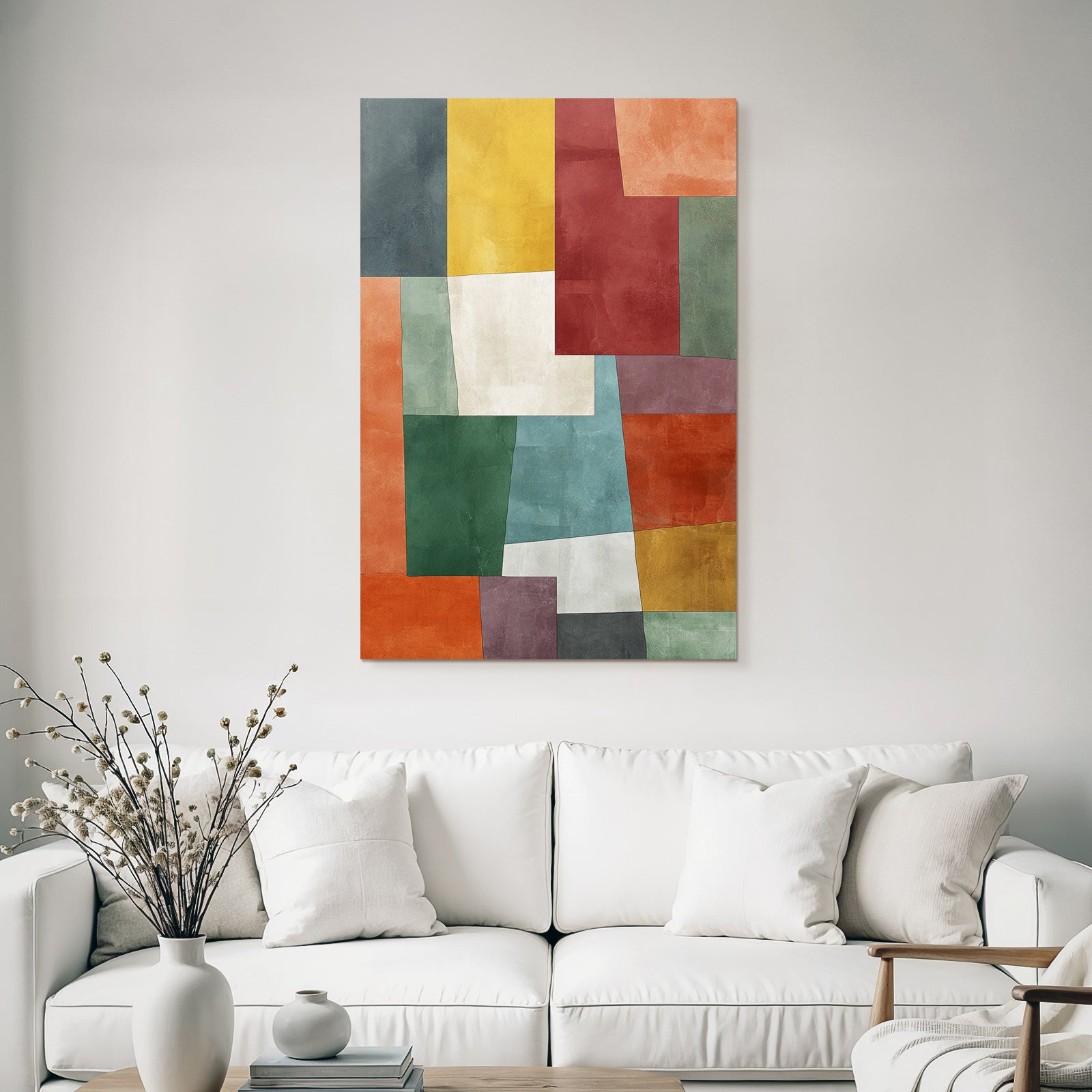 Abstrakte Geometrische Formen Patchwork Design