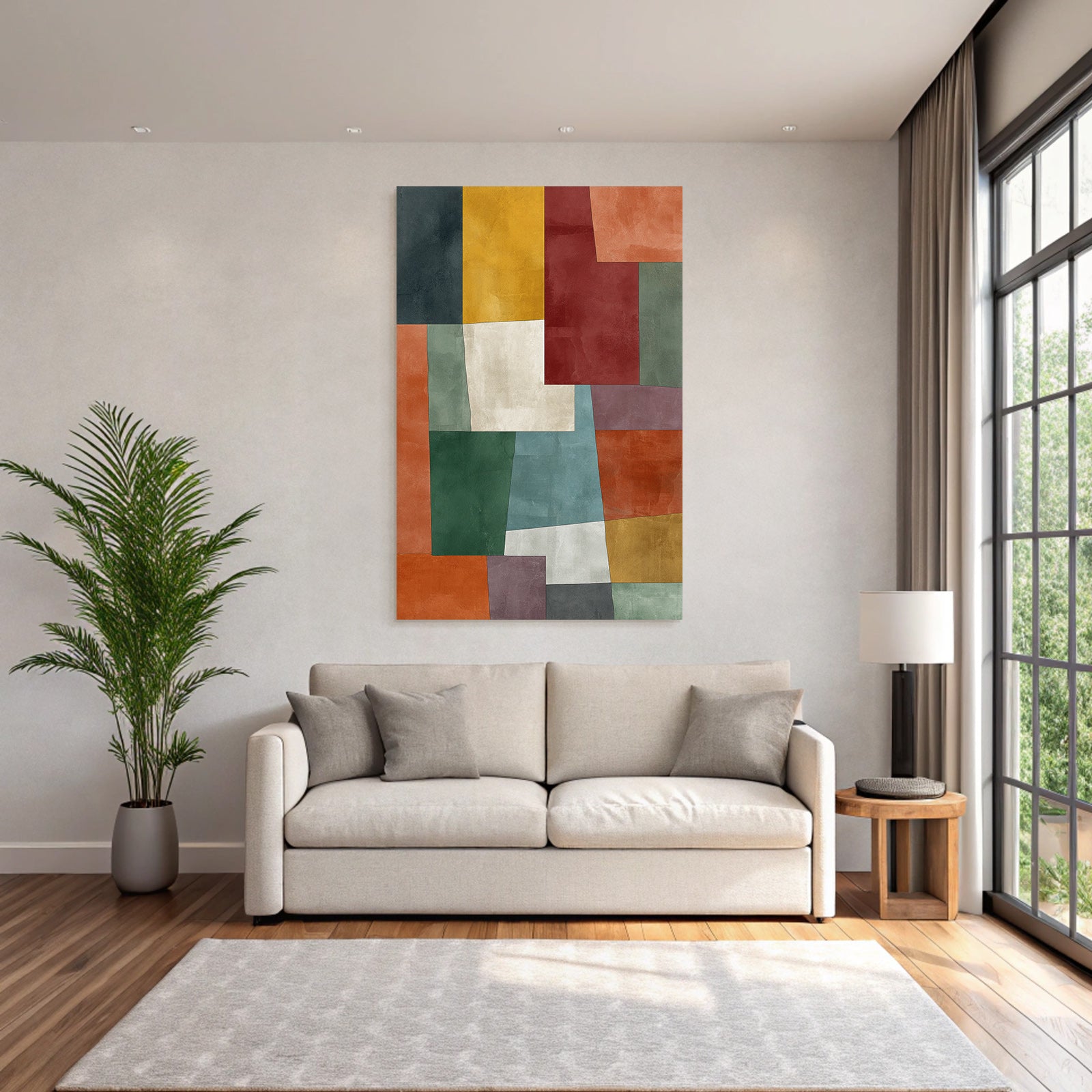 Abstrakte Geometrische Formen Patchwork Design