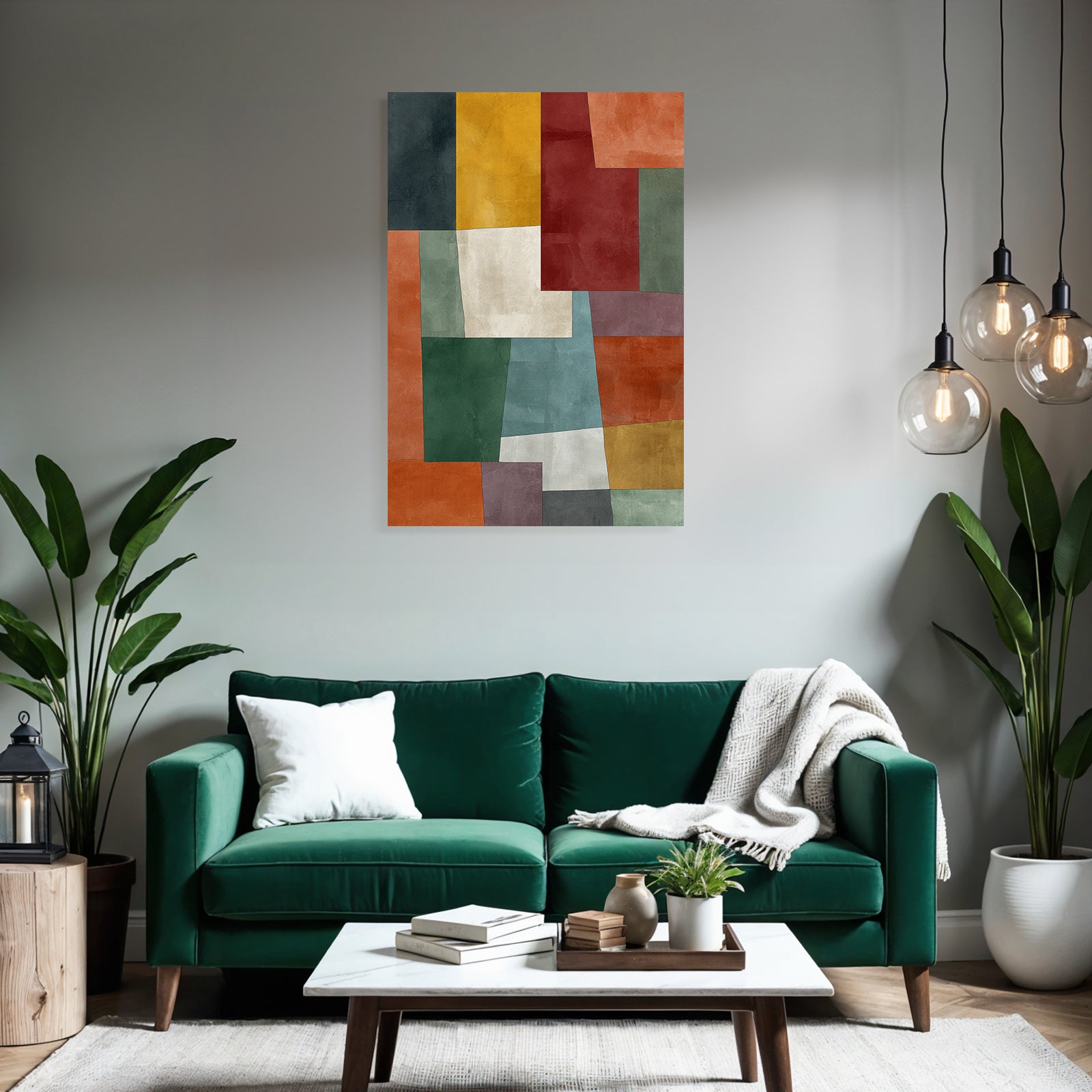 Abstrakte Geometrische Formen Patchwork Design