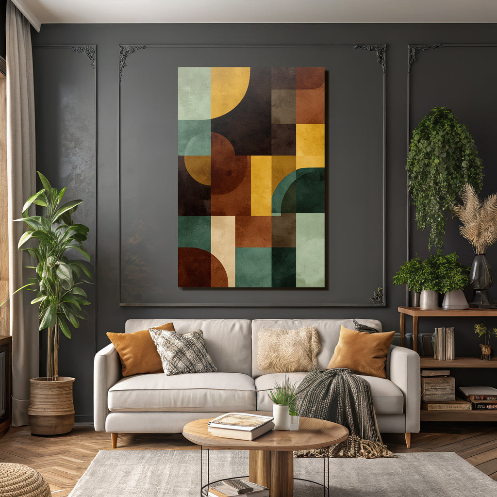 Abstract geometric design with shapes and colors