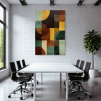 Abstract geometric design with shapes and colors