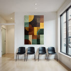 Abstract geometric design with shapes and colors