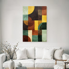 Abstract geometric design with shapes and colors