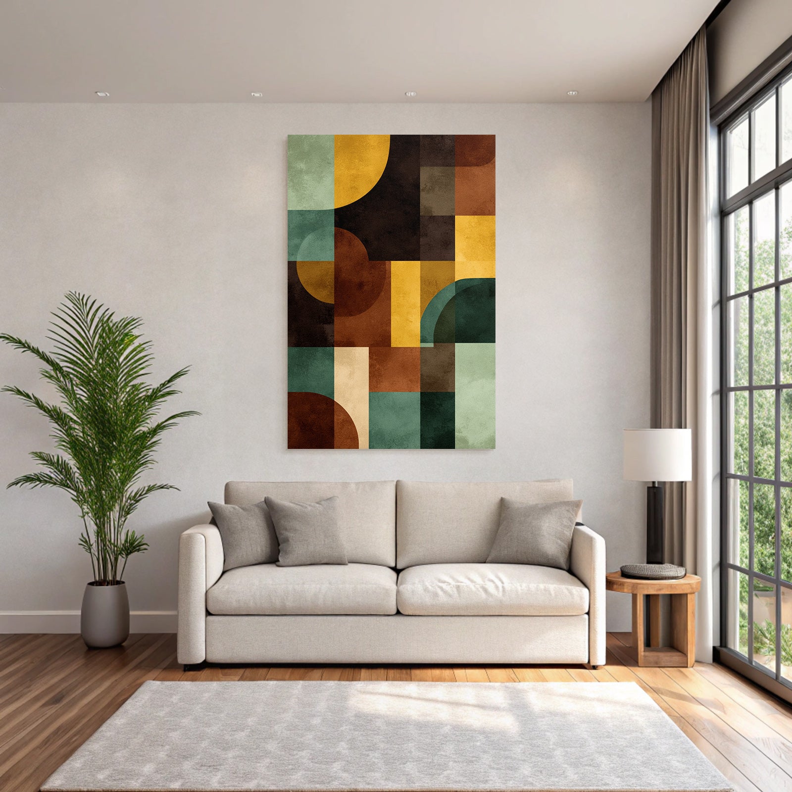 Abstract geometric design with shapes and colors