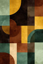 Abstrakte Geometrische Gestaltung Mit Formen Und Farben | Mid Century Modern | Einrichtungsstile