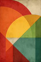 Abstrakte Geometrische Gestaltung Verschiedene Formen Und Farben | Mid Century Modern | Einrichtungsstile
