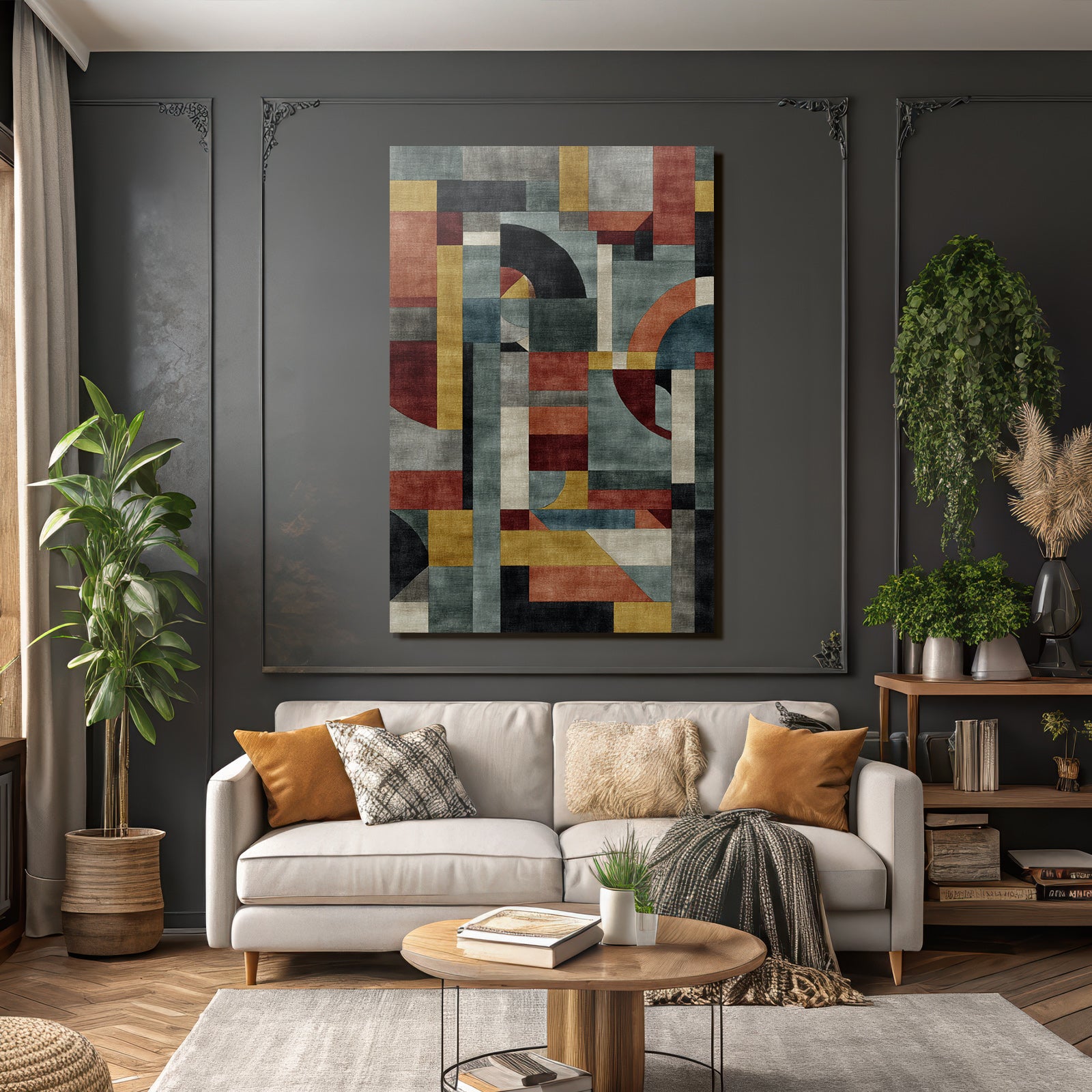 Abstract Geometric Composition Contemporary Art Design