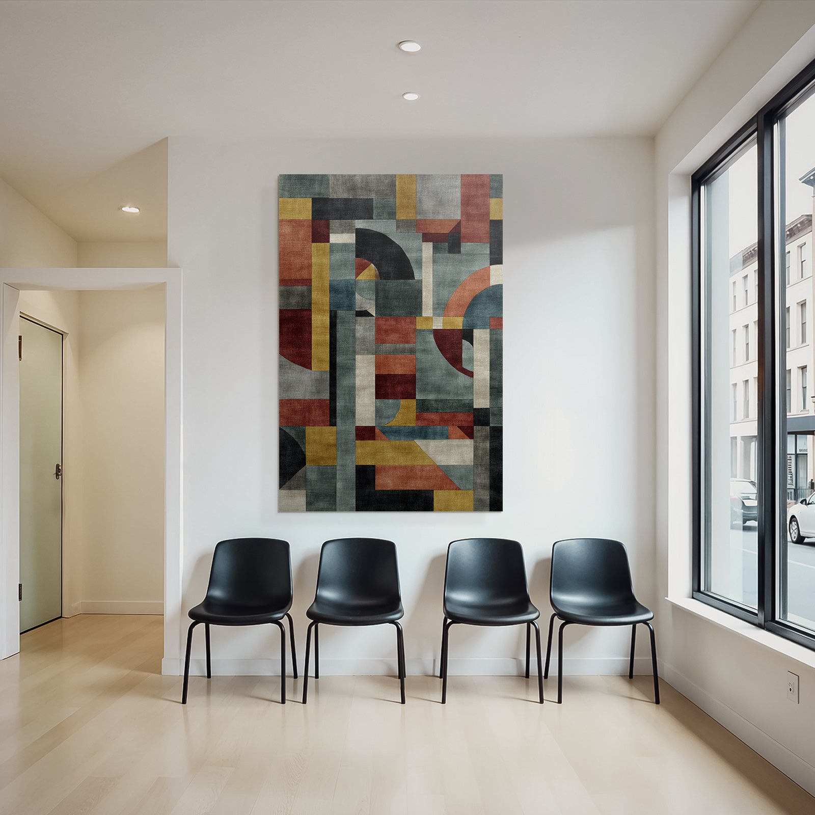 Abstract Geometric Composition Contemporary Art Design