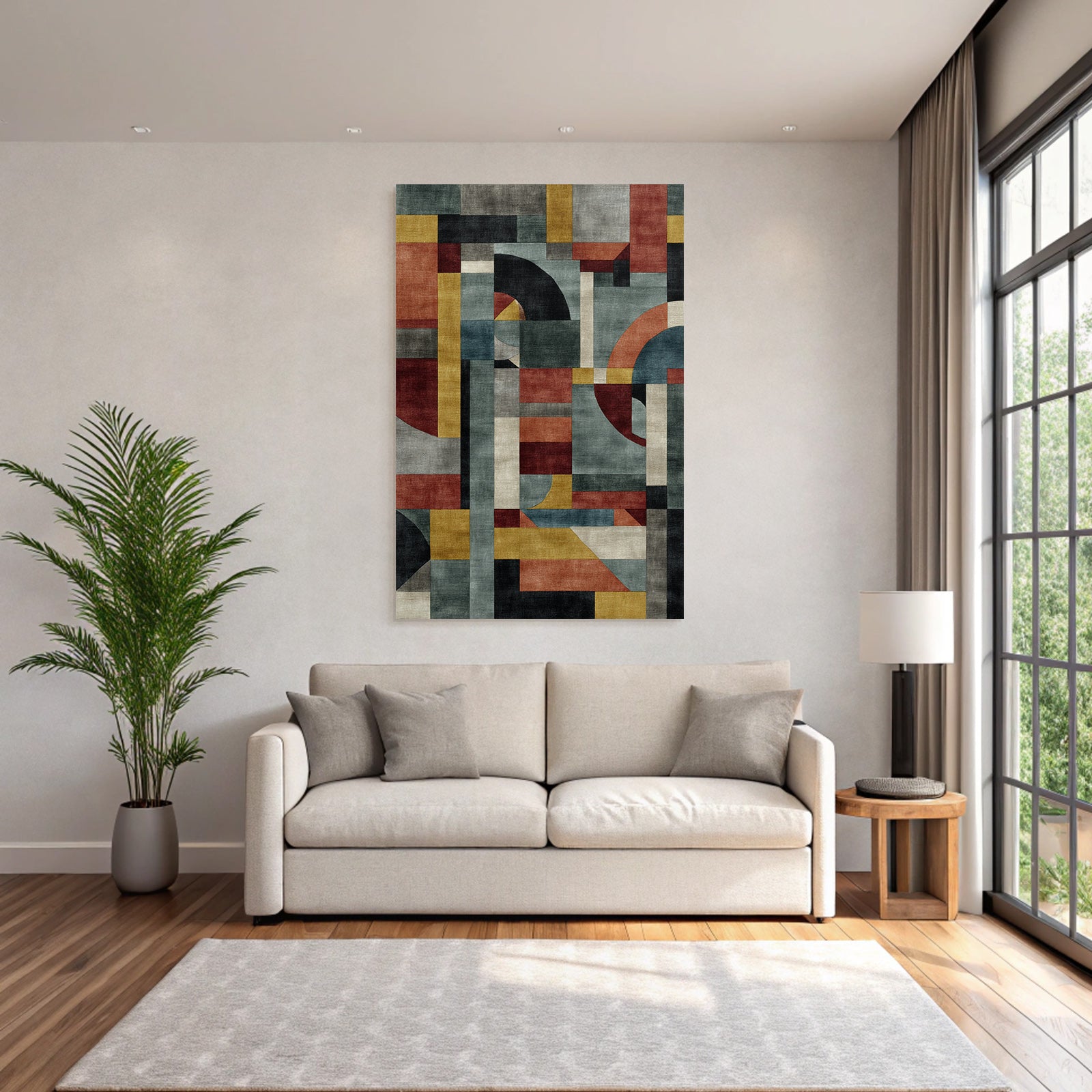 Abstract Geometric Composition Contemporary Art Design