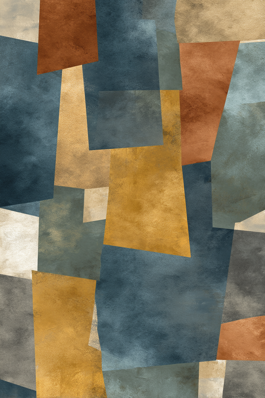 Abstrakte Gestalt Bunte Formen Texturiert | Mid Century Modern | Einrichtungsstile