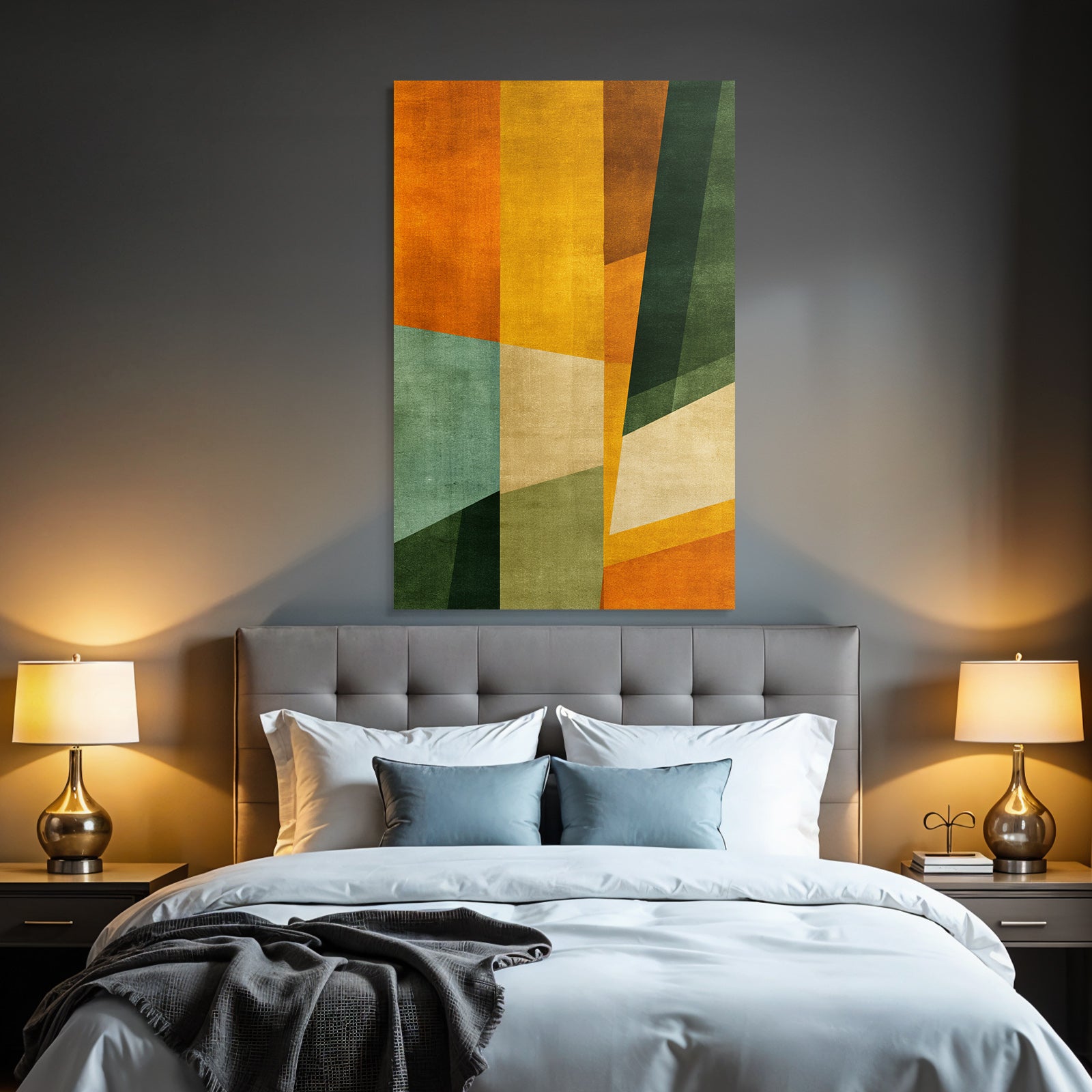 Abstract graphics Geometric shapes Warm and cool colors