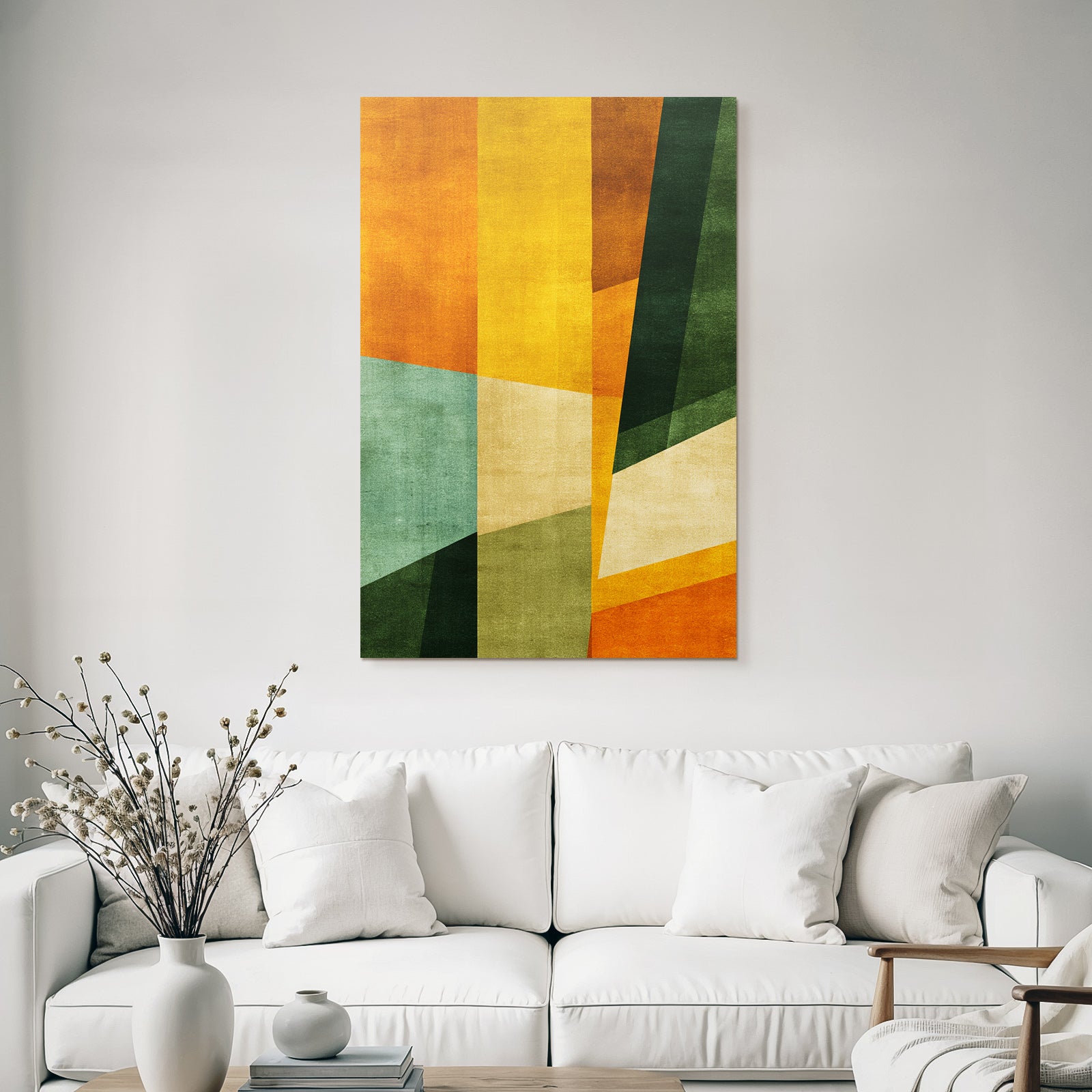 Abstract graphics Geometric shapes Warm and cool colors