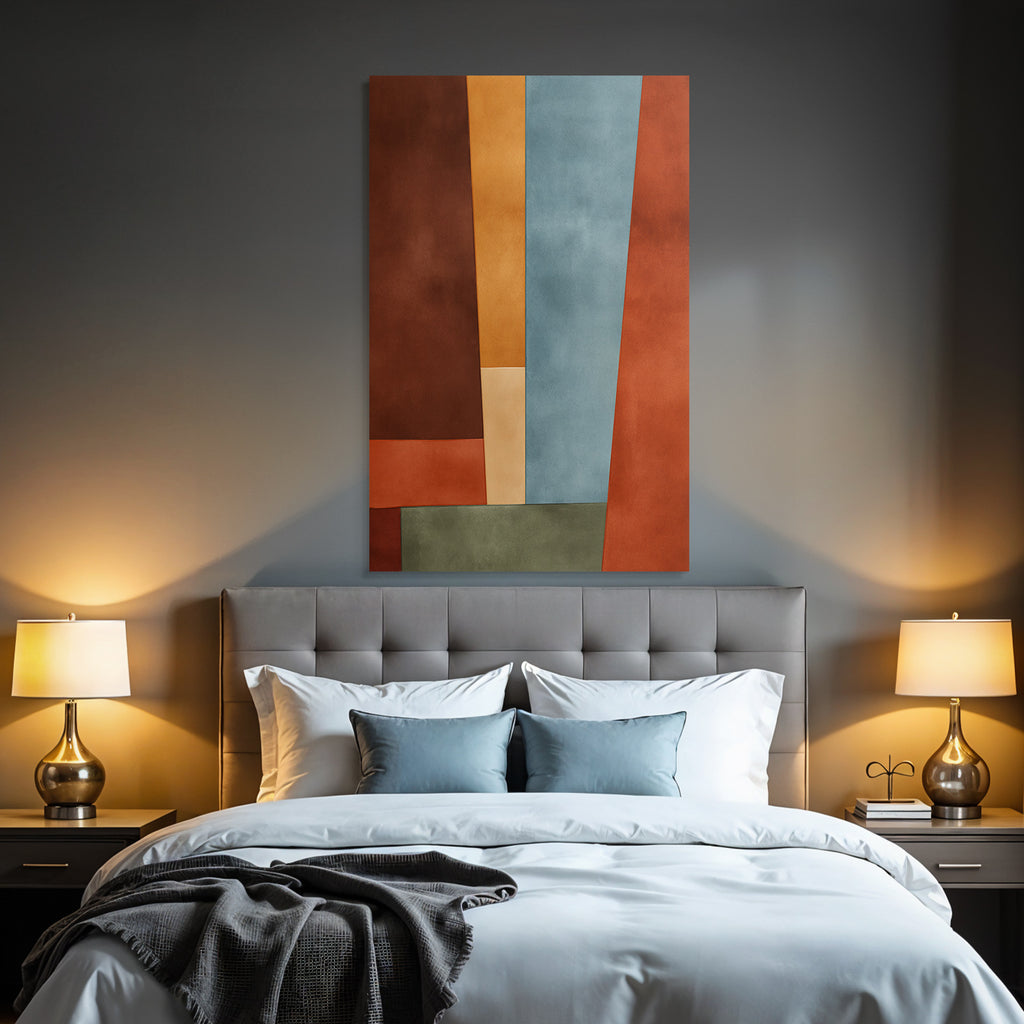 Abstract composition colorful shapes