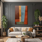 Abstract composition colorful shapes