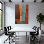 Abstract composition colorful shapes