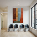Abstract composition colorful shapes
