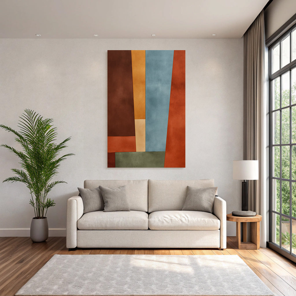 Abstract composition colorful shapes