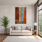 Abstract composition colorful shapes