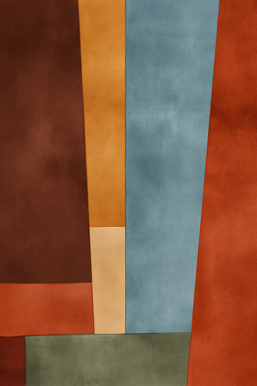 Abstrakte Komposition Farbenfrohe Formen | Mid Century Modern | Einrichtungsstile