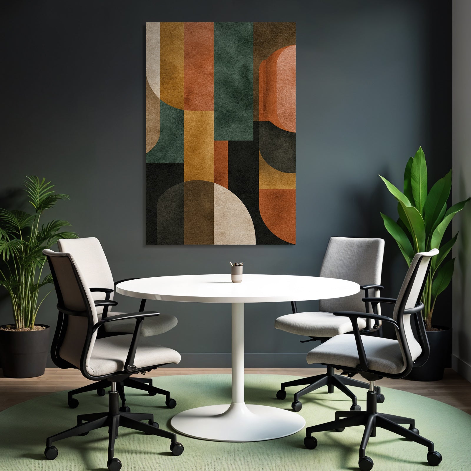 Abstract Composition Shapes Colors Digital Artwork