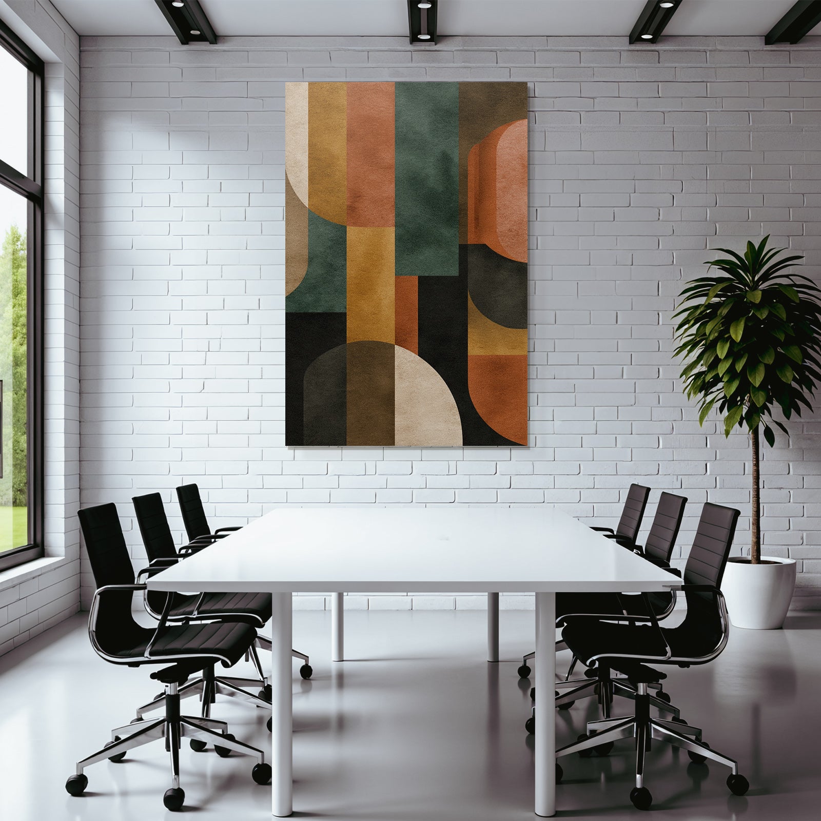 Abstract Composition Shapes Colors Digital Artwork
