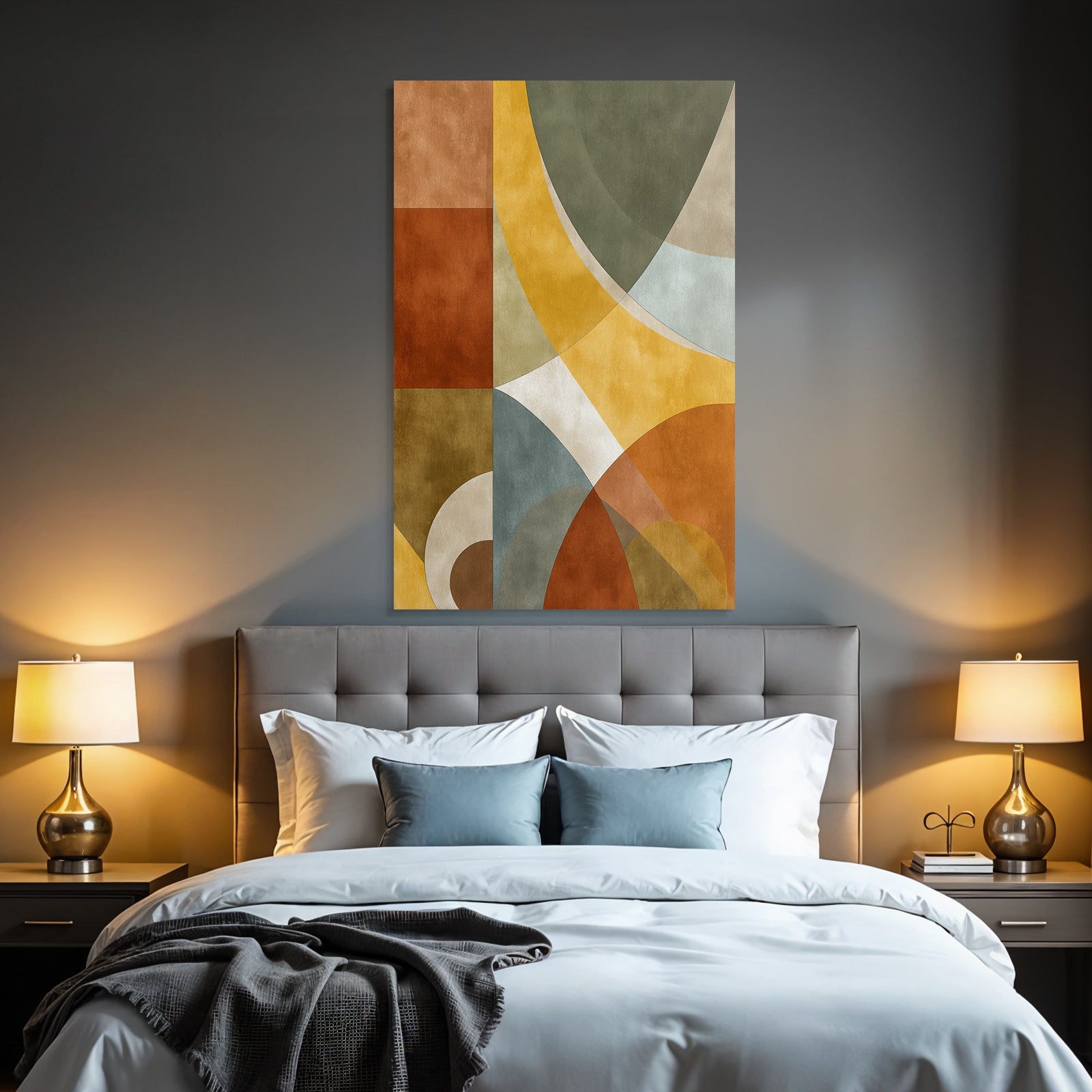 Abstract composition Geometric shapes Earthy colors