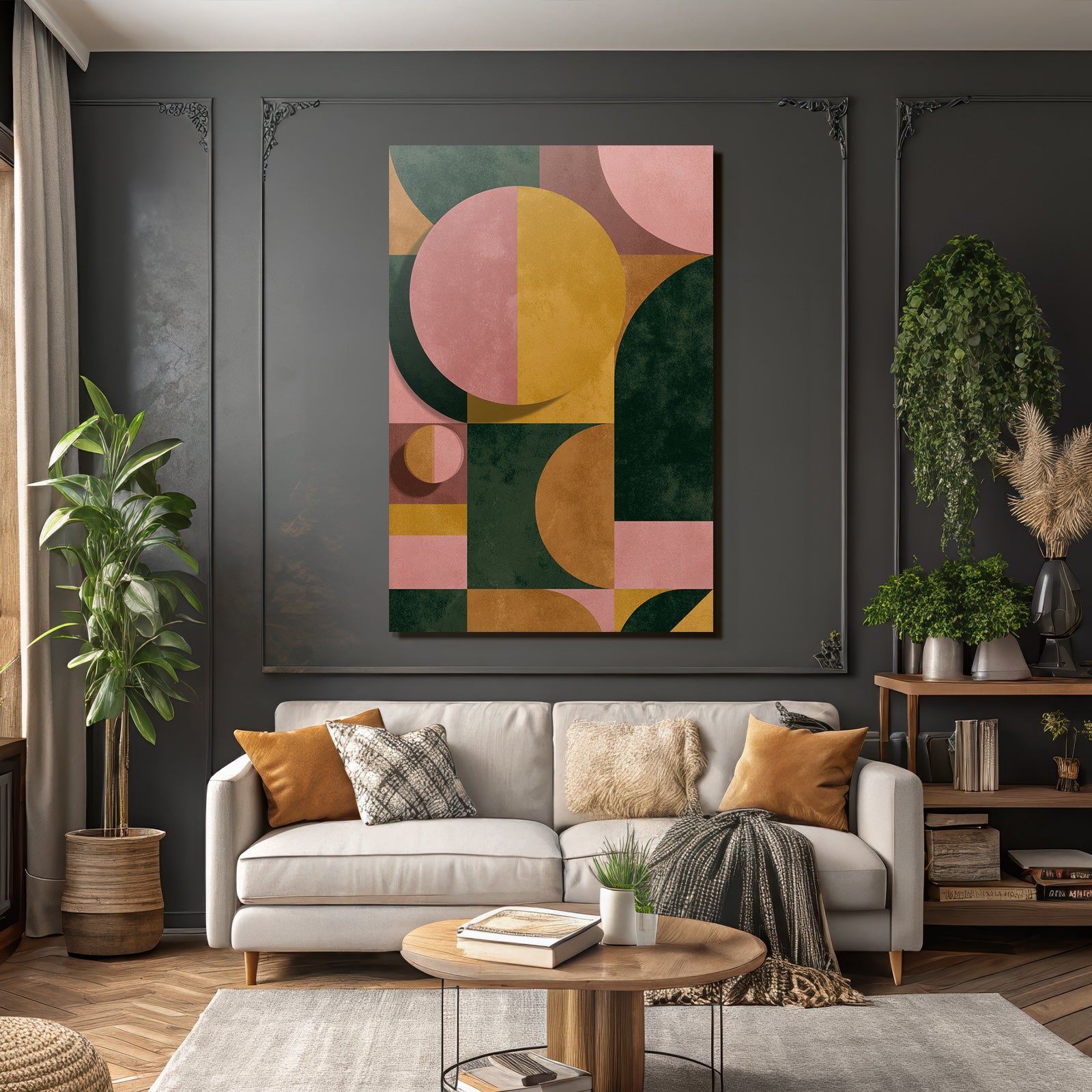 Abstract Composition Geometric Shapes Colors Jpg