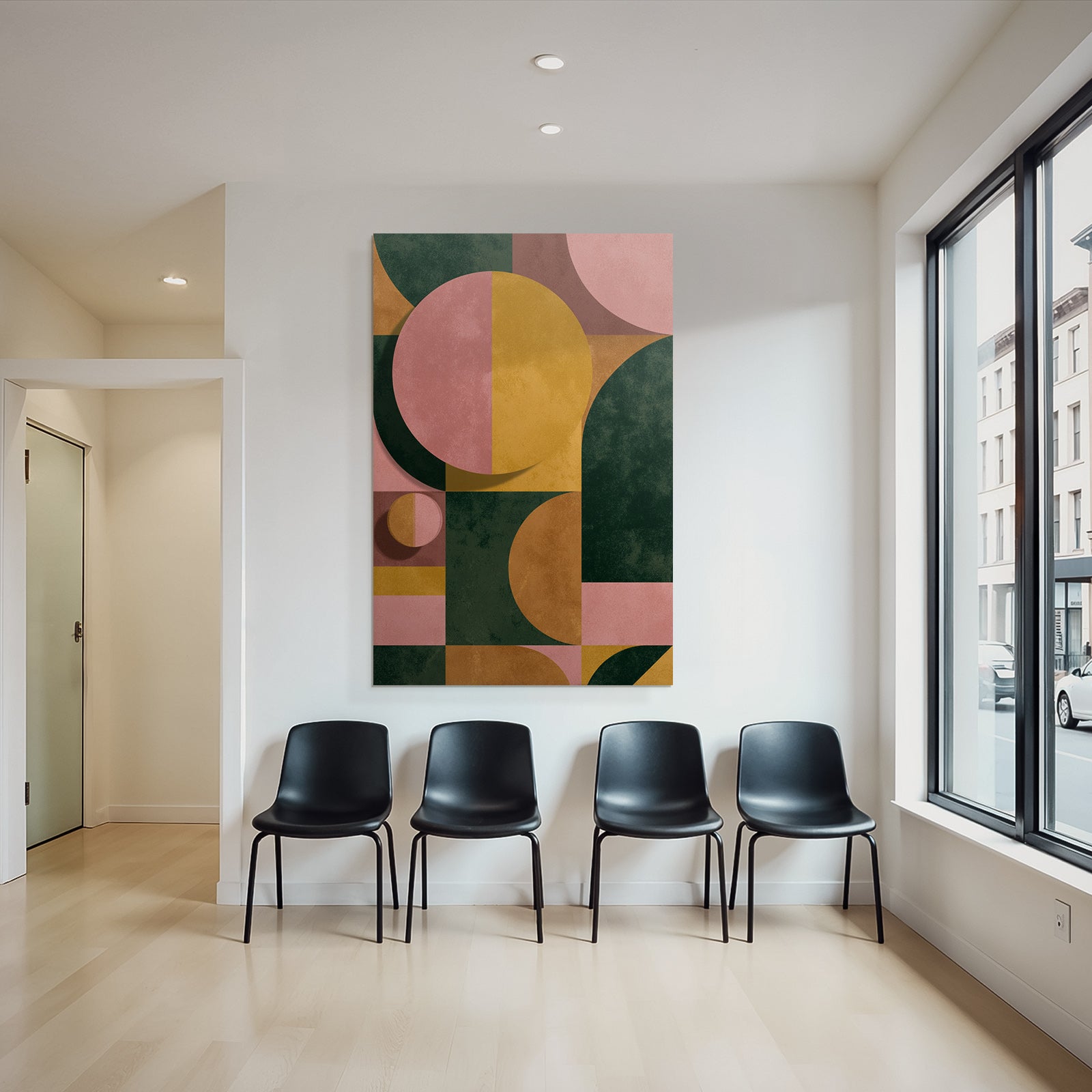 Abstract Composition Geometric Shapes Colors Jpg