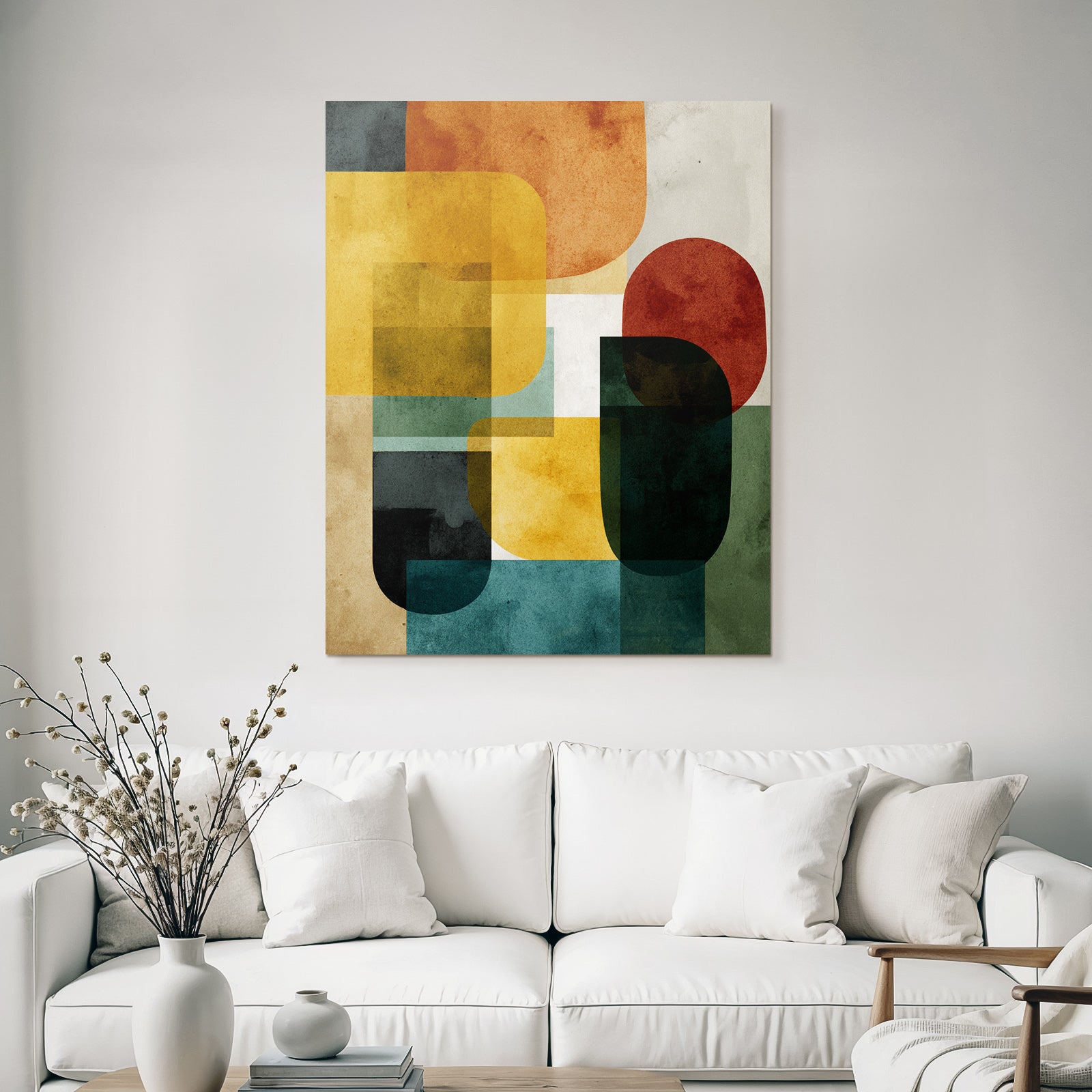 Abstract Composition Geometric Shapes Modern Art