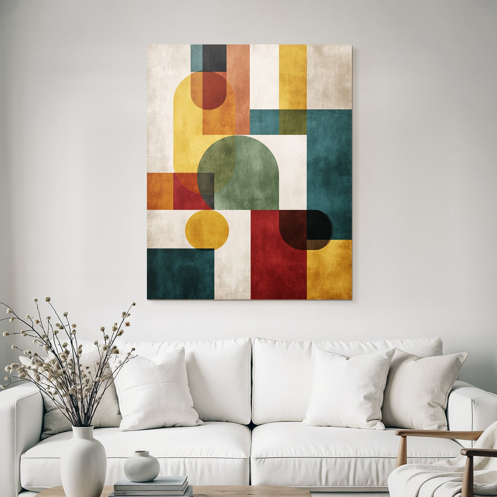 Abstract Composition Geometric Shapes Modern Art