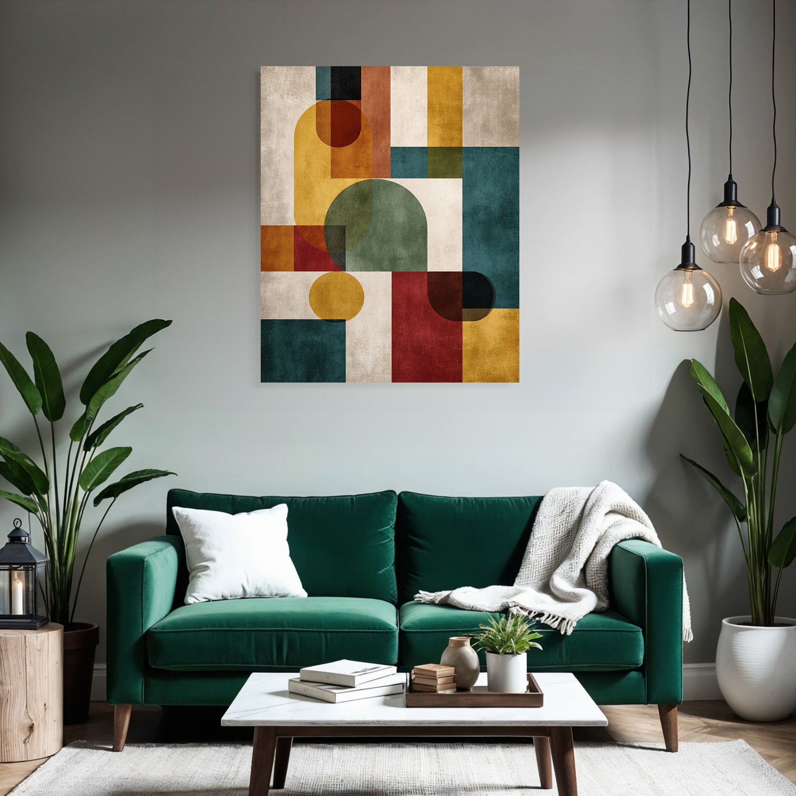 Abstract Composition Geometric Shapes Modern Art