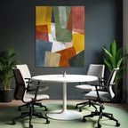 Abstract Composition Different Shapes Colors Digital Art