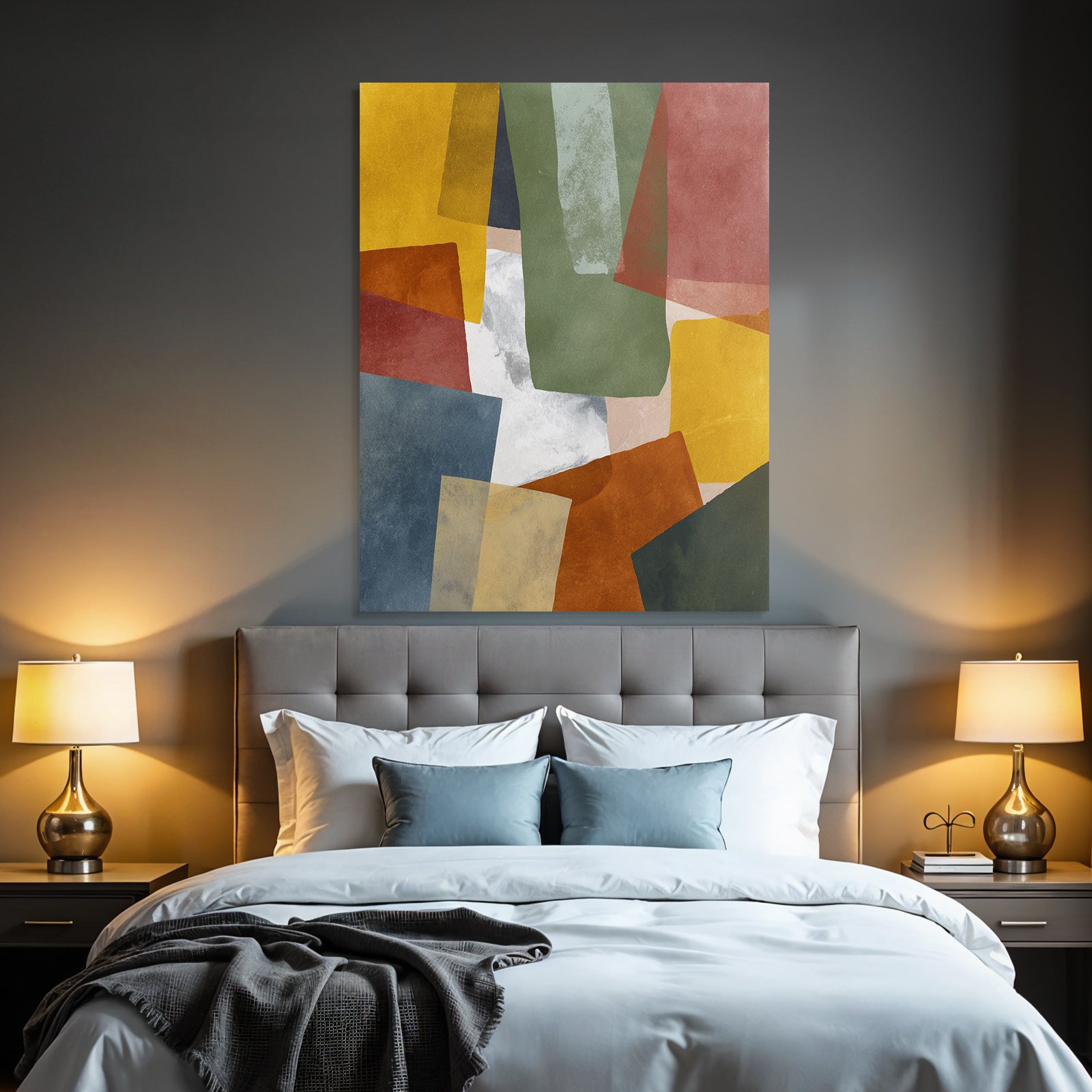 Abstract Composition Different Shapes Colors Digital Art