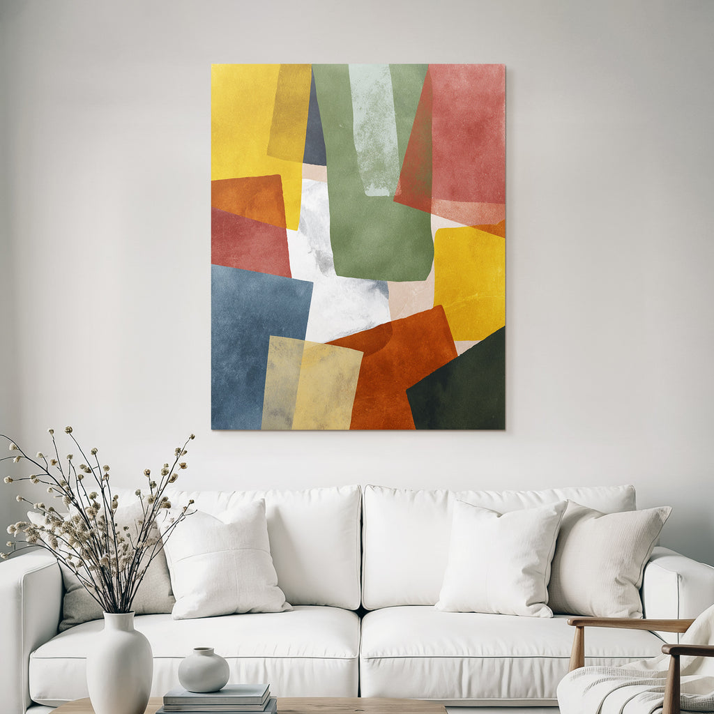 Abstract Composition Different Shapes Colors Digital Art
