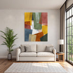 Abstract Composition Different Shapes Colors Digital Art
