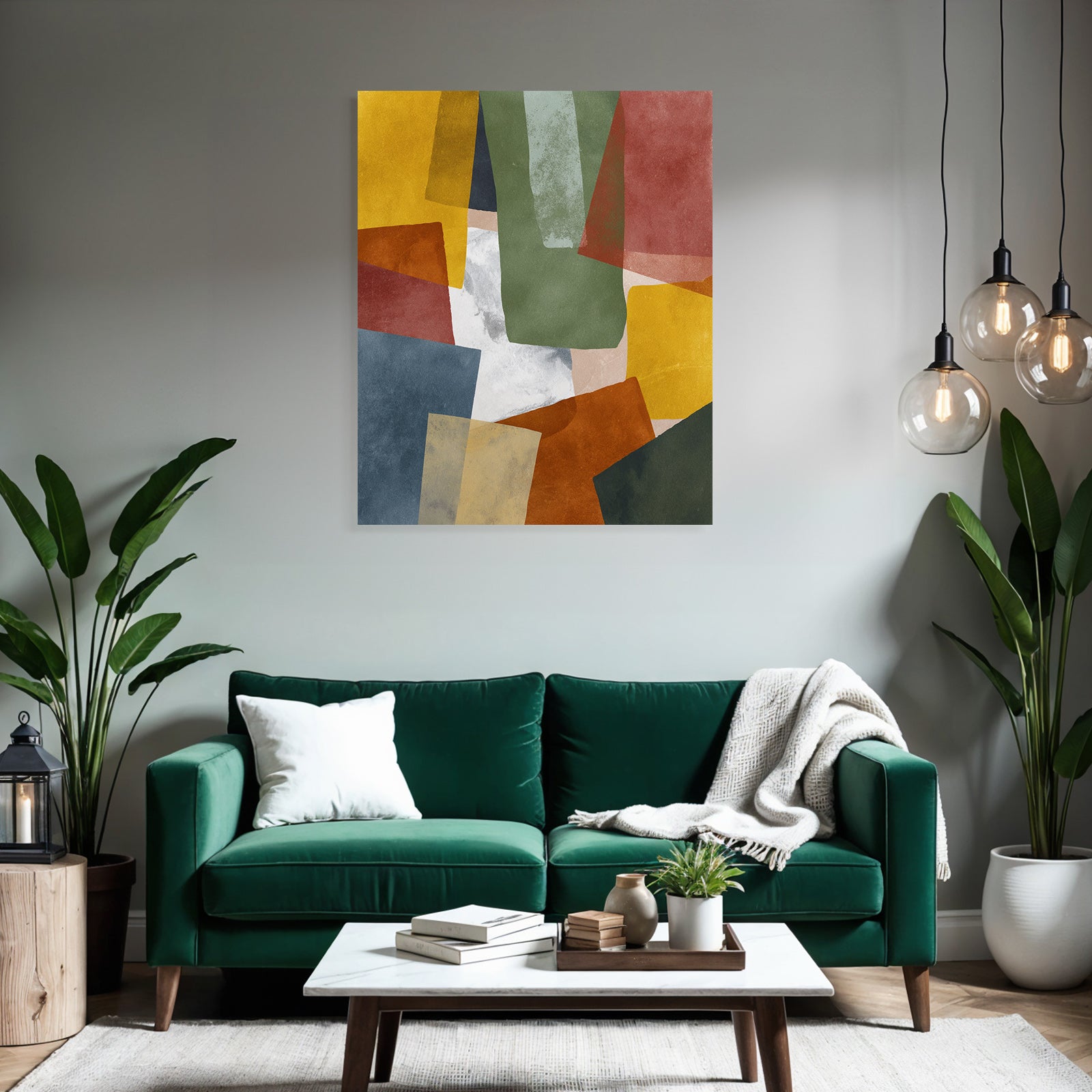 Abstract Composition Different Shapes Colors Digital Art