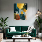 Abstrakte Kunst Formen Farben Gelb Blau Gruen Rot Modern